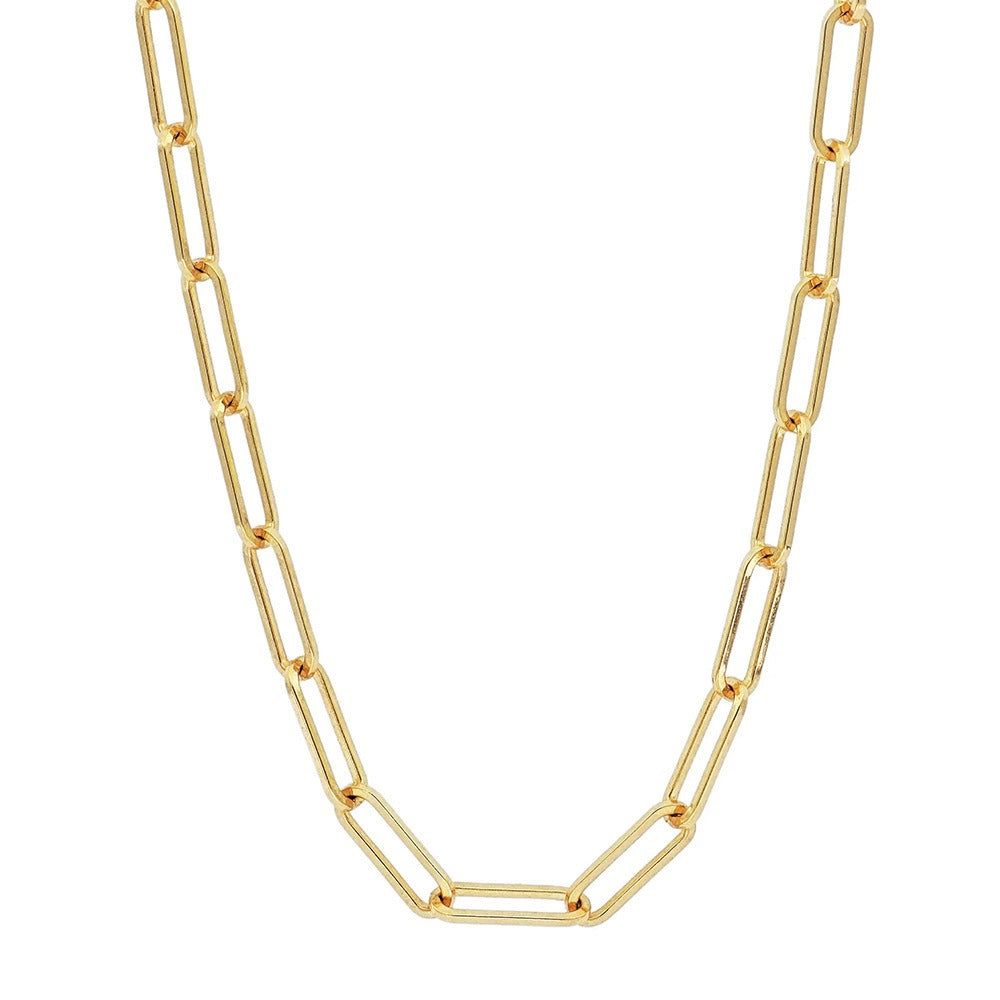 Trendy Geometric Cuban Chain – Chunky Clavicle Necklace for Stylish Layering