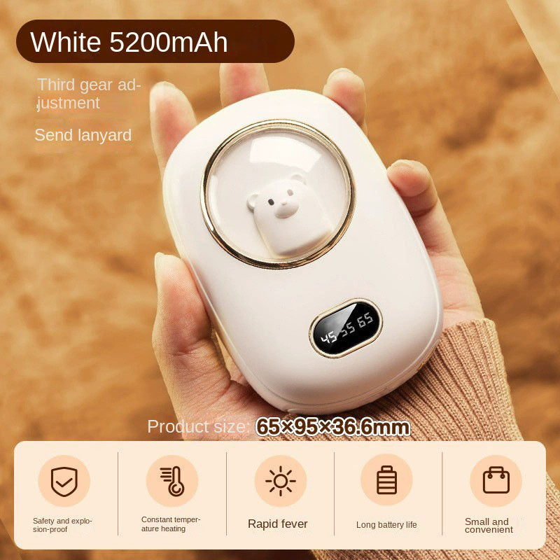 Mini Galaxy Clock Warmer โ 3-in-1 Desk Display, Hand Warmer & Power Bank