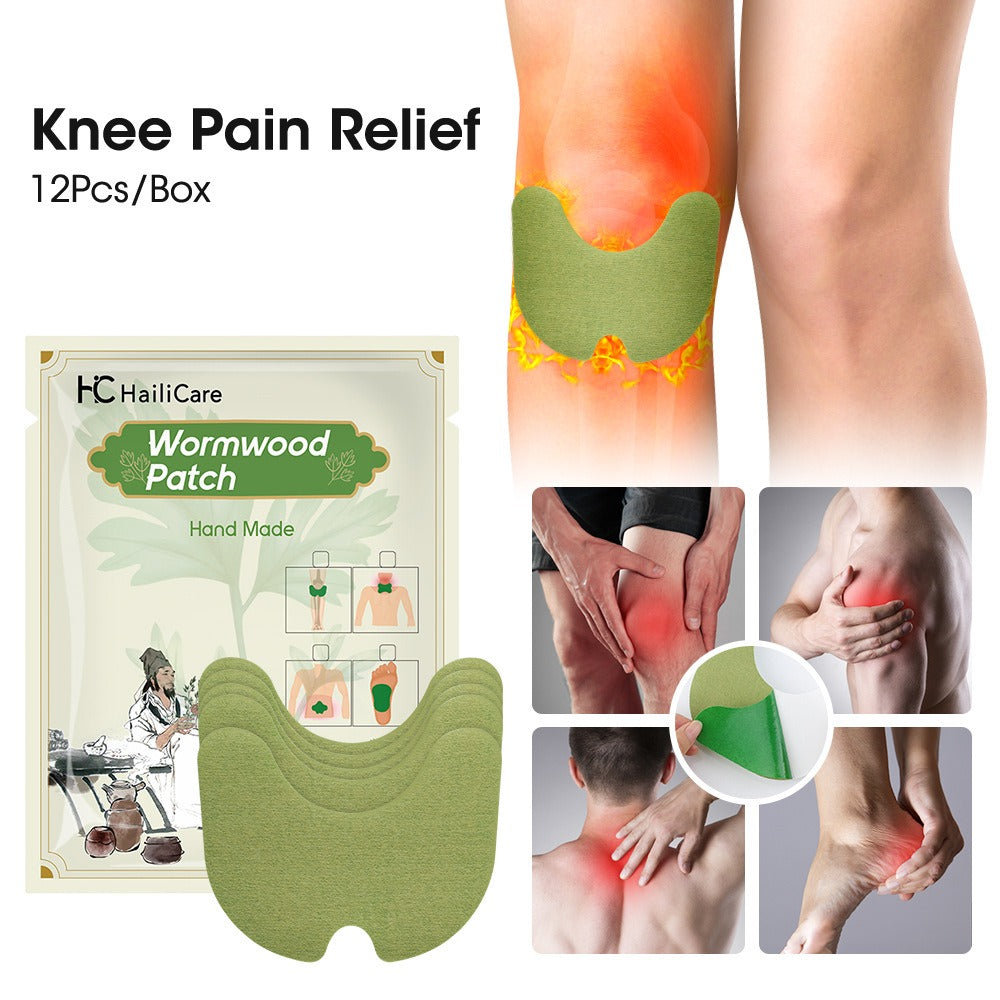 12pcs Herbal Pain Relief Stickers – Wormwood Body Patches for Back, Neck & Joint Discomfort