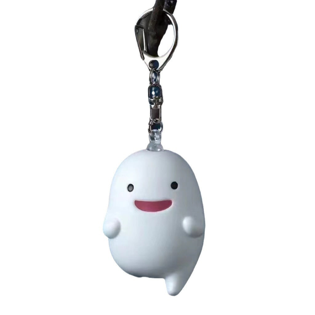 White Spirit Totoro Keychain – Ghibli-Inspired Pendant for Bags & Keys