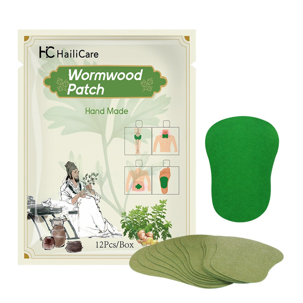 12pcs Herbal Pain Relief Stickers – Wormwood Body Patches for Back, Neck & Joint Discomfort