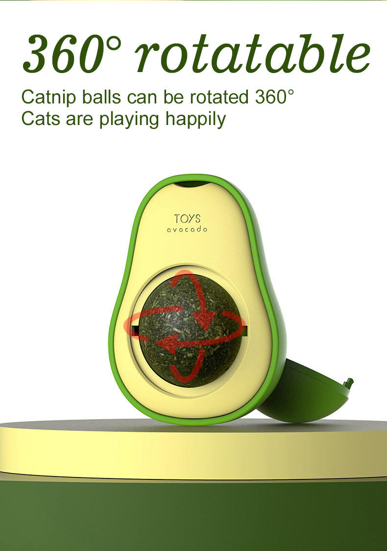 Top-Selling Rotating Cat Toy – Healthy Intestine Spin Balls with Edible Catnip & Avocado Flavor