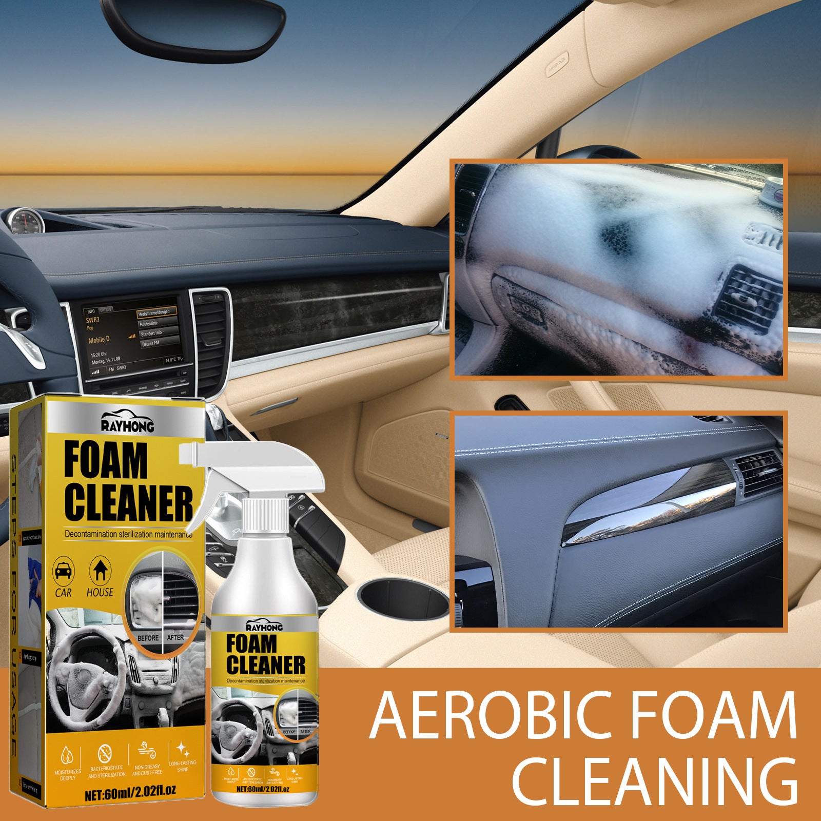 Waterless Car Foam Cleaner