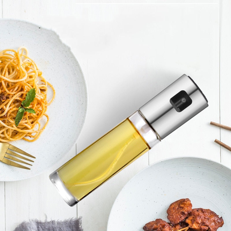 Stainless Steel Olive Oil Sprayer Bottle – Leak-Proof Pump Dispenser for Cooking, Grilling & BBQ