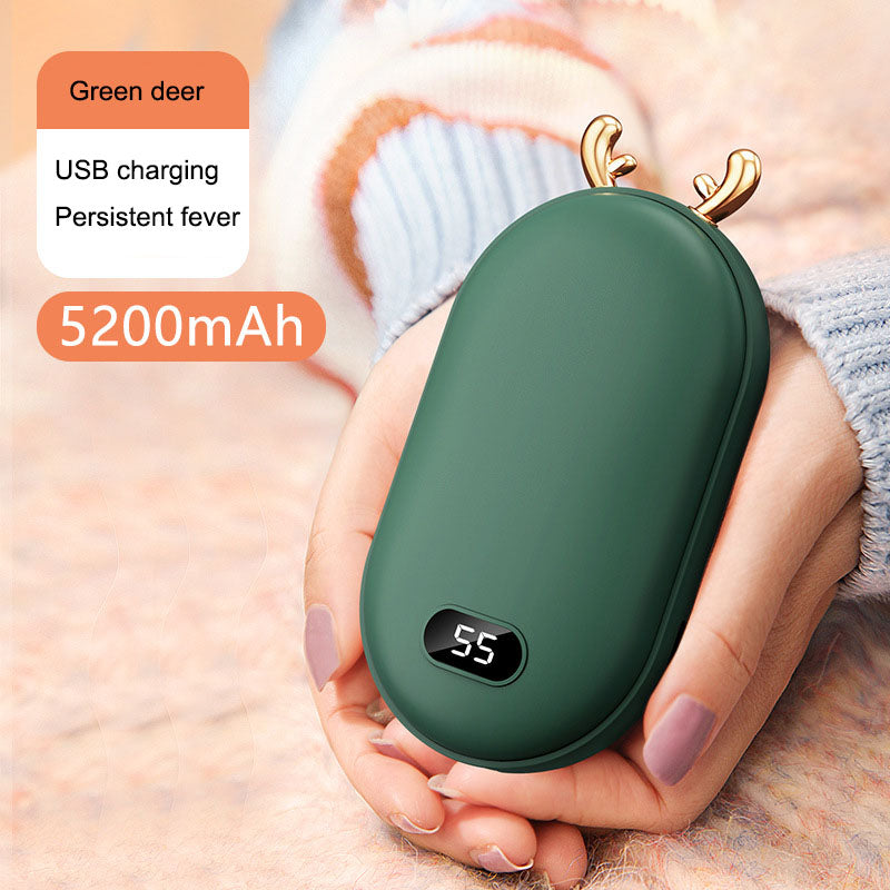 Mini Galaxy Clock Warmer – 3-in-1 Desk Display, Hand Warmer & Power Bank