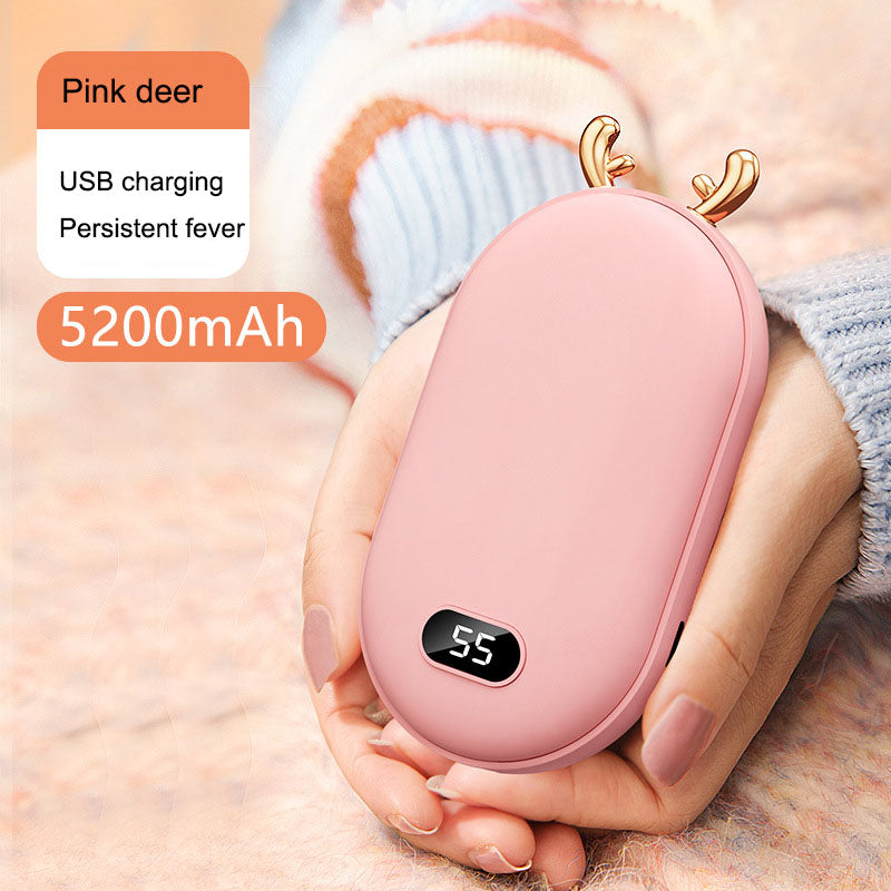 Mini Galaxy Clock Warmer – 3-in-1 Desk Display, Hand Warmer & Power Bank