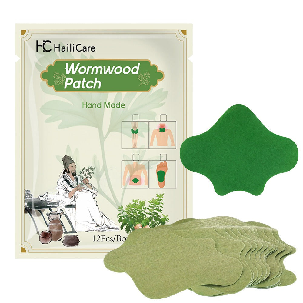 12pcs Herbal Pain Relief Stickers – Wormwood Body Patches for Back, Neck & Joint Discomfort