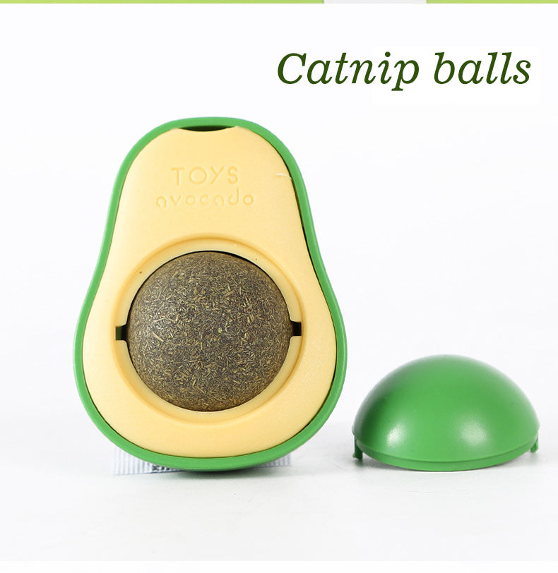 Top-Selling Rotating Cat Toy – Healthy Intestine Spin Balls with Edible Catnip & Avocado Flavor