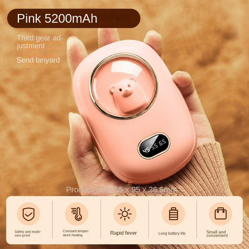 Mini Galaxy Clock Warmer – 3-in-1 Desk Display, Hand Warmer & Power Bank