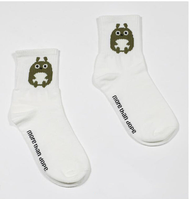 Harajuku Style Emoji Socks – Cute Cartoon Letters, Soft Cotton, Fun Short Ankle Design