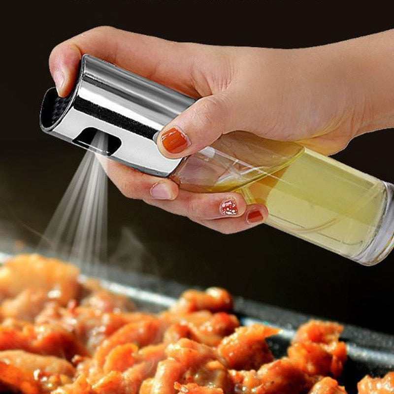 Stainless Steel Olive Oil Sprayer Bottle – Leak-Proof Pump Dispenser for Cooking, Grilling & BBQ