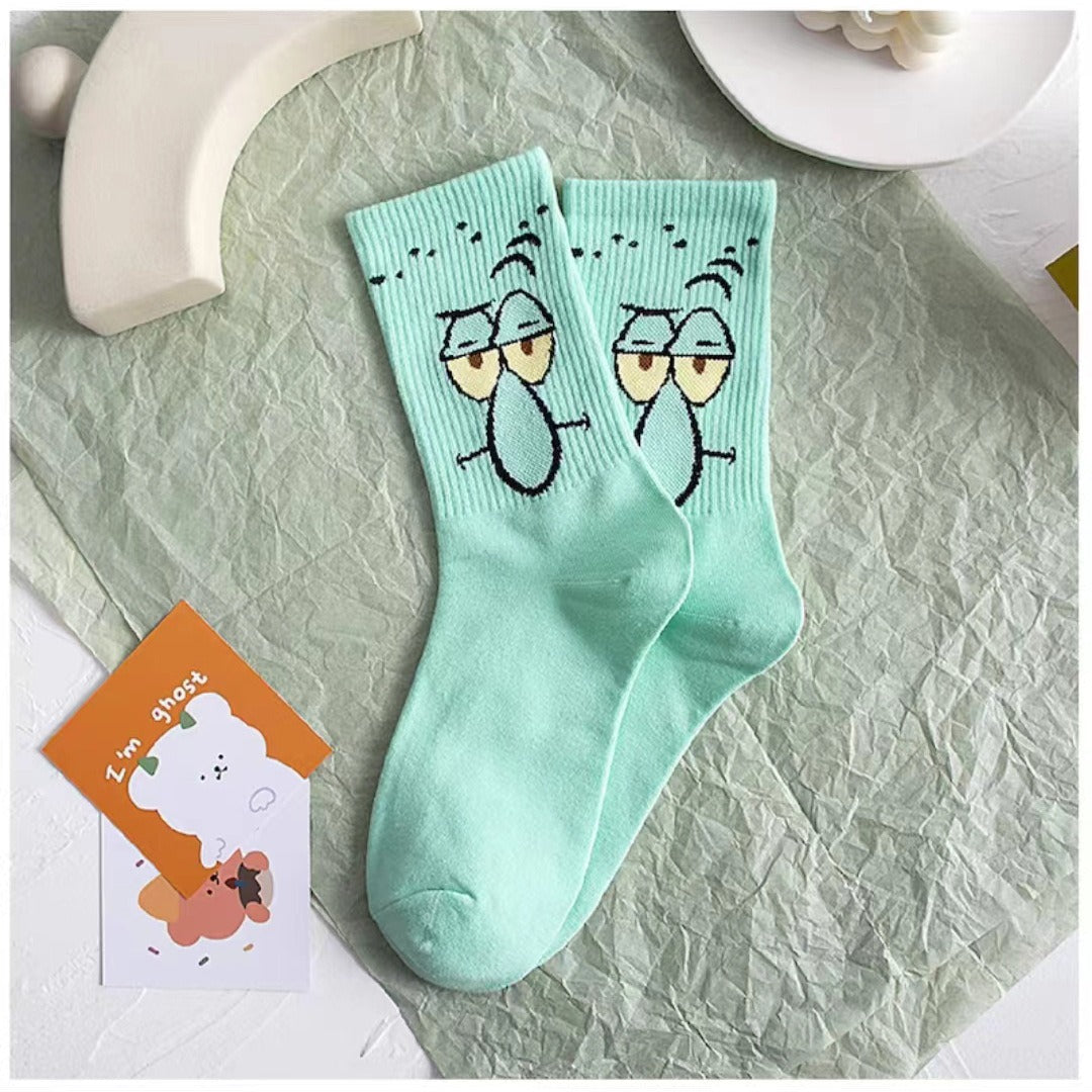 SpongeBob SquarePants Cartoon Long Socks – Colorful Socks