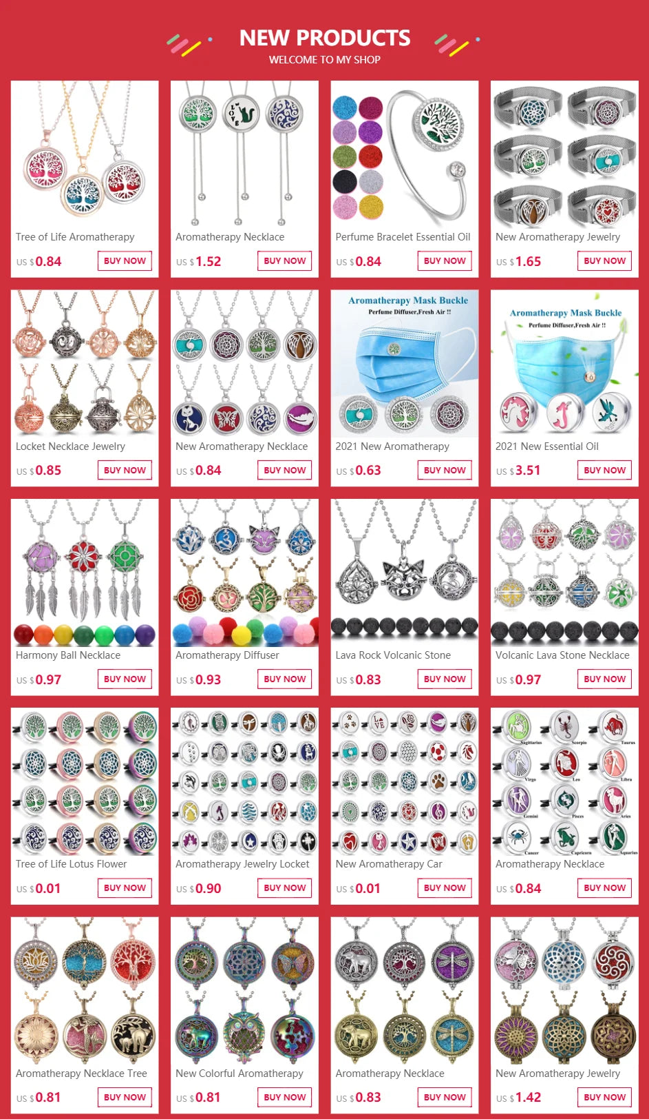 Tree of Life Aromatherapy Necklace