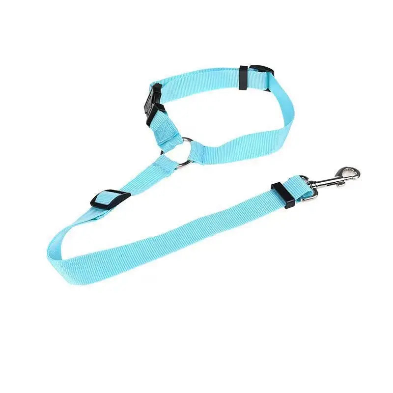 Solid Color 2 in 1 Pet Car Seat Belt Lead Leash BackSeat Safety Belt Adjustable Harness for Kitten Dogs Collar Pet Accessories
