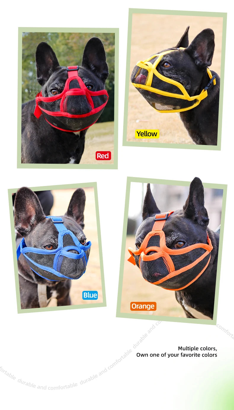 Dog Muzzle for Short-snouted Dogs Preventing Barking French Bulldogs Breathable Muzzle Prevent Accidental Ingestion Pet Products
