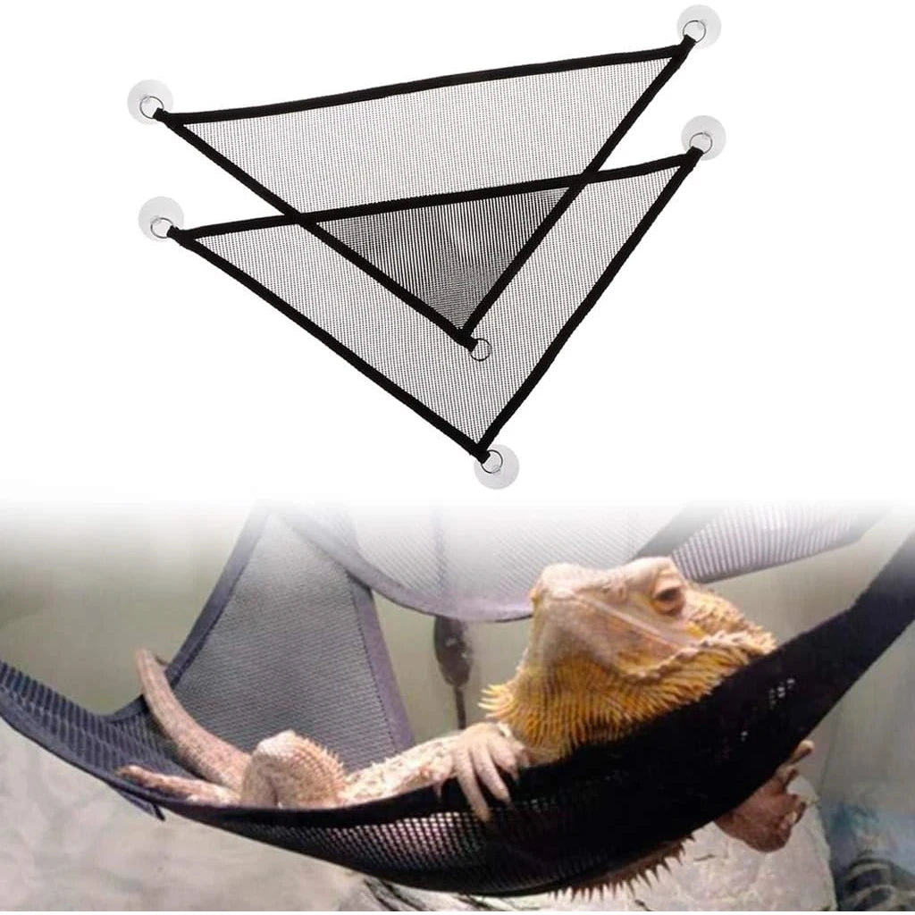 2Pcs Bearded Dragon Lizard Hammock - Breathable Mesh Geckos Hammock Reptile Hammock, Suitable for Lguanas, Axolotls, Anoles, Gec