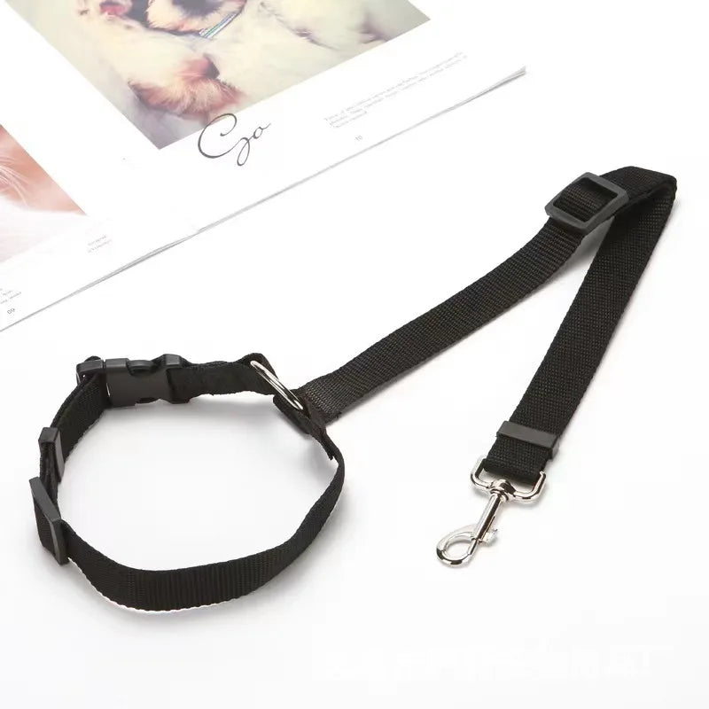 Solid Color 2 in 1 Pet Car Seat Belt Lead Leash BackSeat Safety Belt Adjustable Harness for Kitten Dogs Collar Pet Accessories