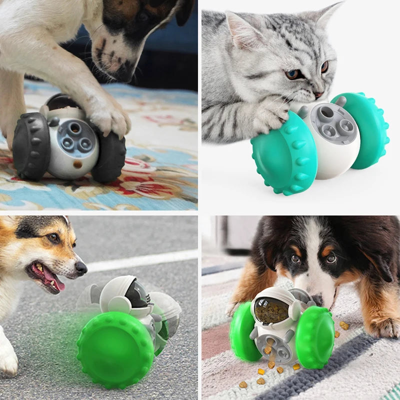 Dog Treat Leaking Toy Pet Puzzle Interactive Tumbler Toy Puppy Cat Slow Food Feeder Dispenser Dog Training Supplies